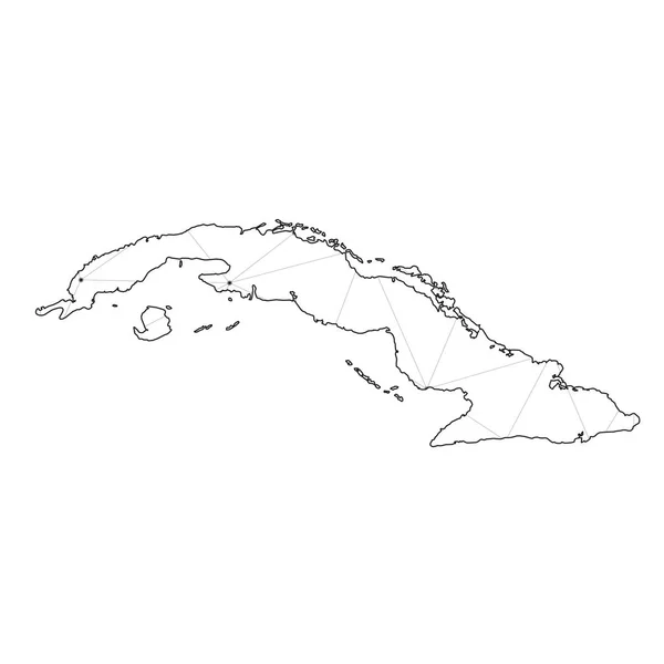 Land vorm illustratie van Cuba — Stockvector