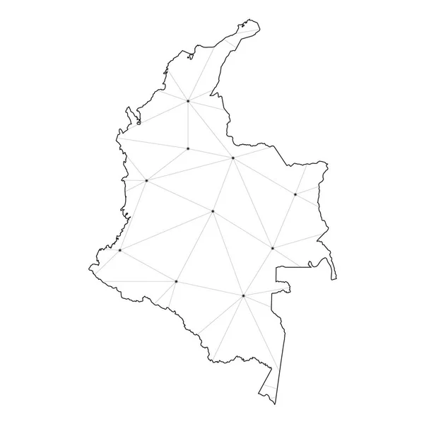 País forma ilustração da Colômbia — Vetor de Stock
