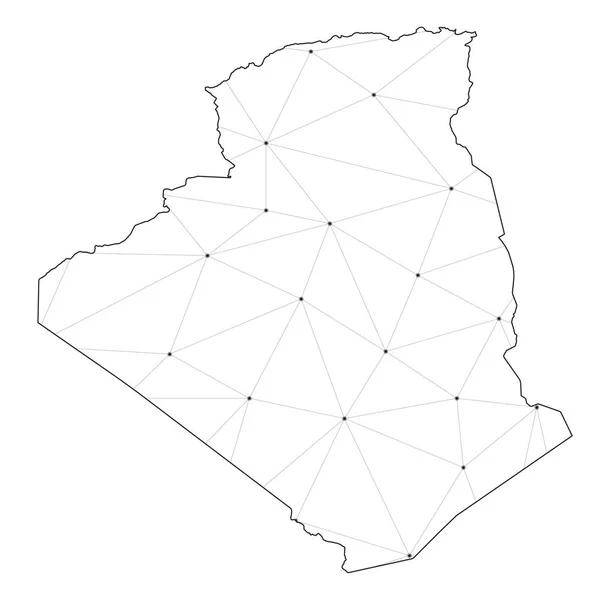 Illustration en forme de pays de l'Algérie — Image vectorielle