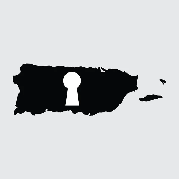 Geïllustreerde plattelandsvorm van Puerto Rico — Stockvector