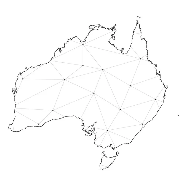 Kraj kształt ilustracja Australii — Wektor stockowy