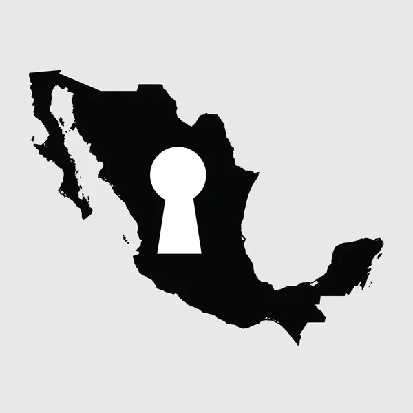 멕시코의 일러스트 국가 모양 — 스톡 벡터