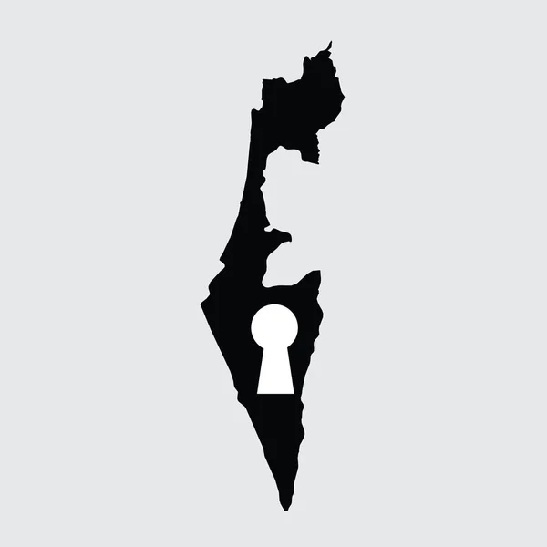 Forma de país ilustrada de Israel — Vector de stock