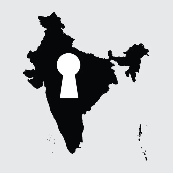 Ослабленная страна Индии — стоковый вектор