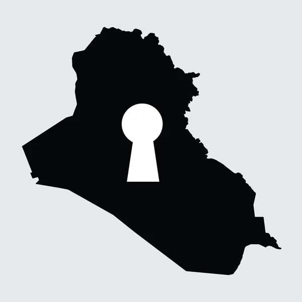 Illustrierte Landesform des Irak — Stockvektor