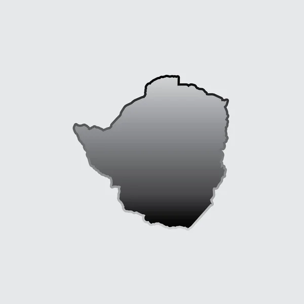 Country Shape Illustration of Zimbabwe — Stock Vector