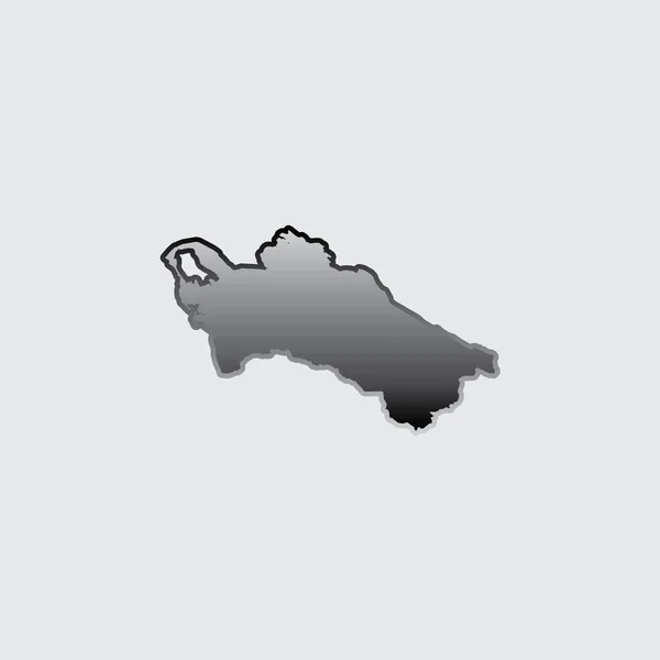 Ilustración de Turkmenistán en forma de país — Vector de stock