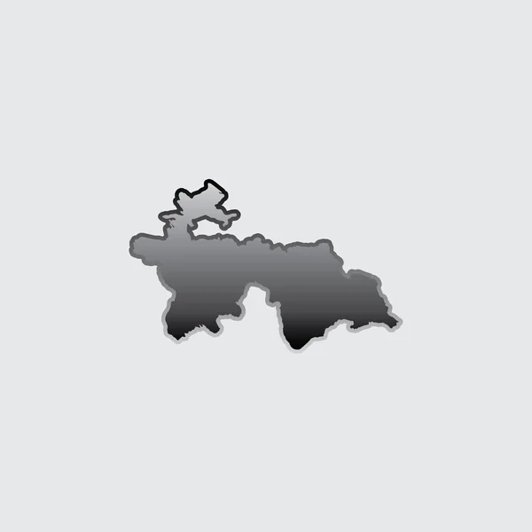 Land vorm illustratie van Tadzjikistan — Stockvector