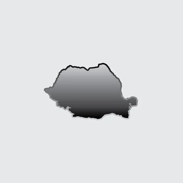Romanya Ülke Şekli İllüstrasyon — Stok Vektör