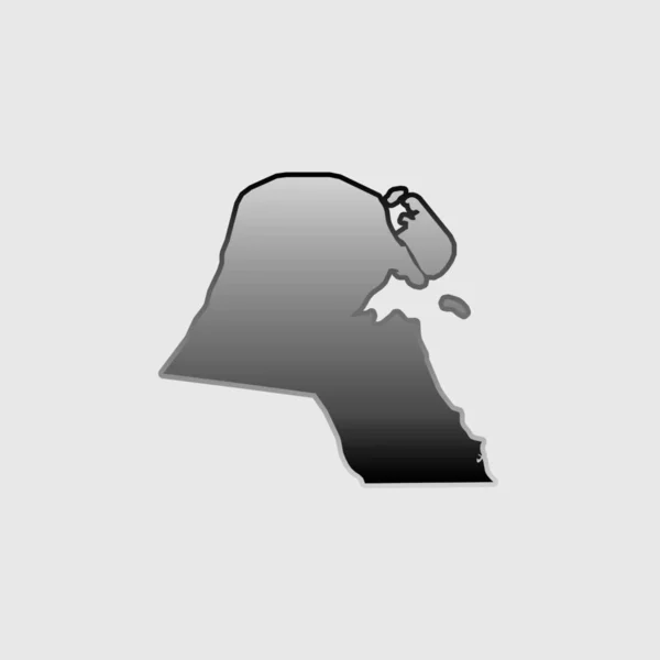 Illustrated Country Shape of Kuwait Stock Vector by ©PaulStringer 270773744