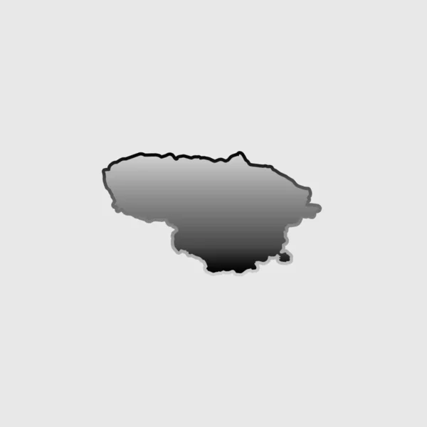 Σχήμα χώρας απεικόνιση της Λιθουανίας — Διανυσματικό Αρχείο