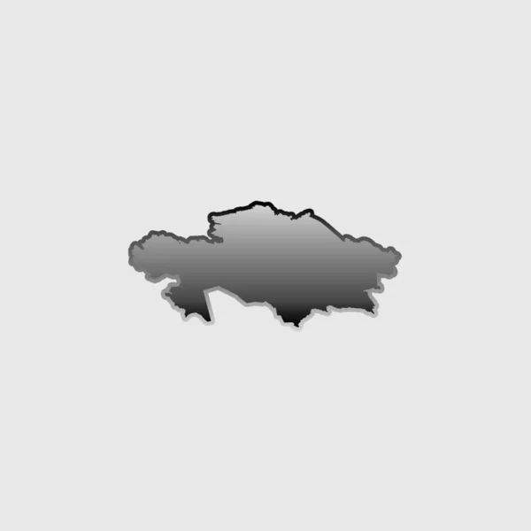 Illustration de la forme du pays du Kazakhstan — Image vectorielle