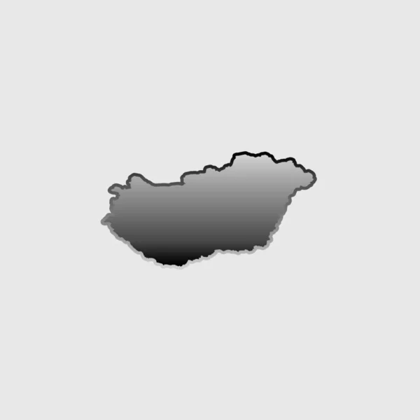 헝가리의 국가 모양 그림 — 스톡 벡터