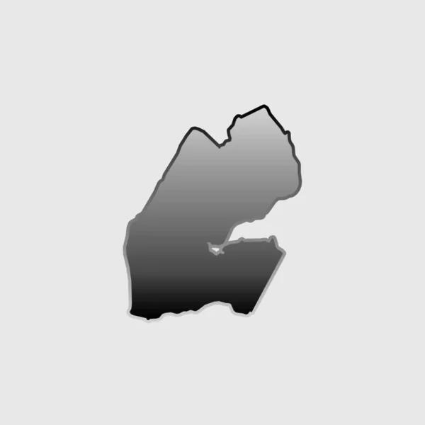 Land Shape illustration av Djibouti — Stock vektor