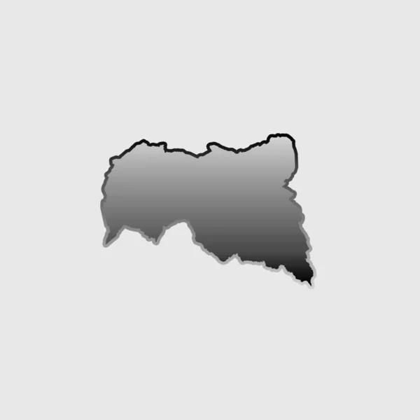 Land vorm illustratie van Centraal-Afrikaanse Republiek — Stockvector