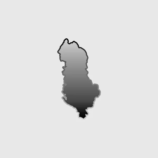 Illustration en forme de pays de l'Albanie — Image vectorielle