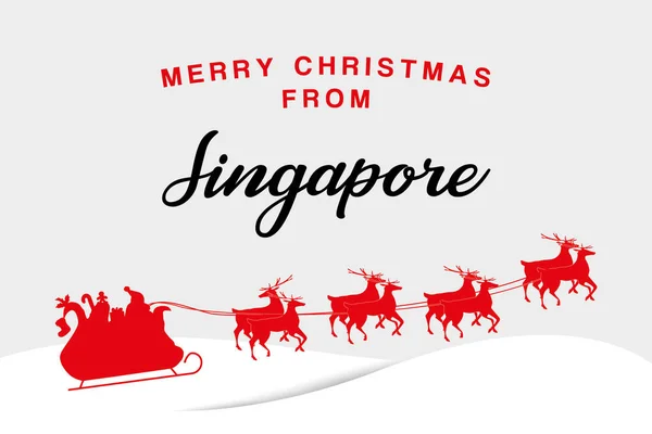 Christmas illustration från Singapore — Stock vektor