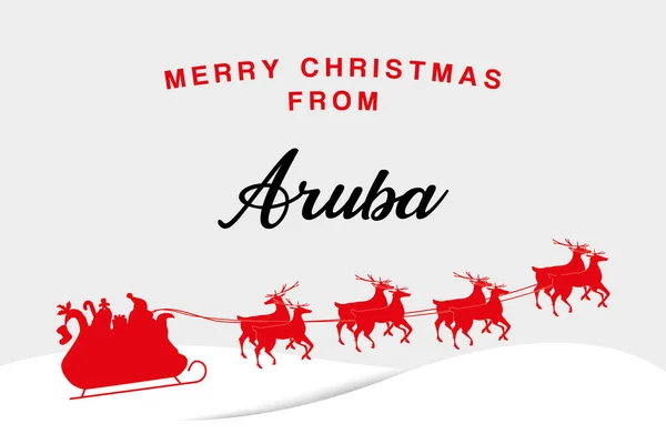 Ilustración de Navidad de Aruba — Vector de stock