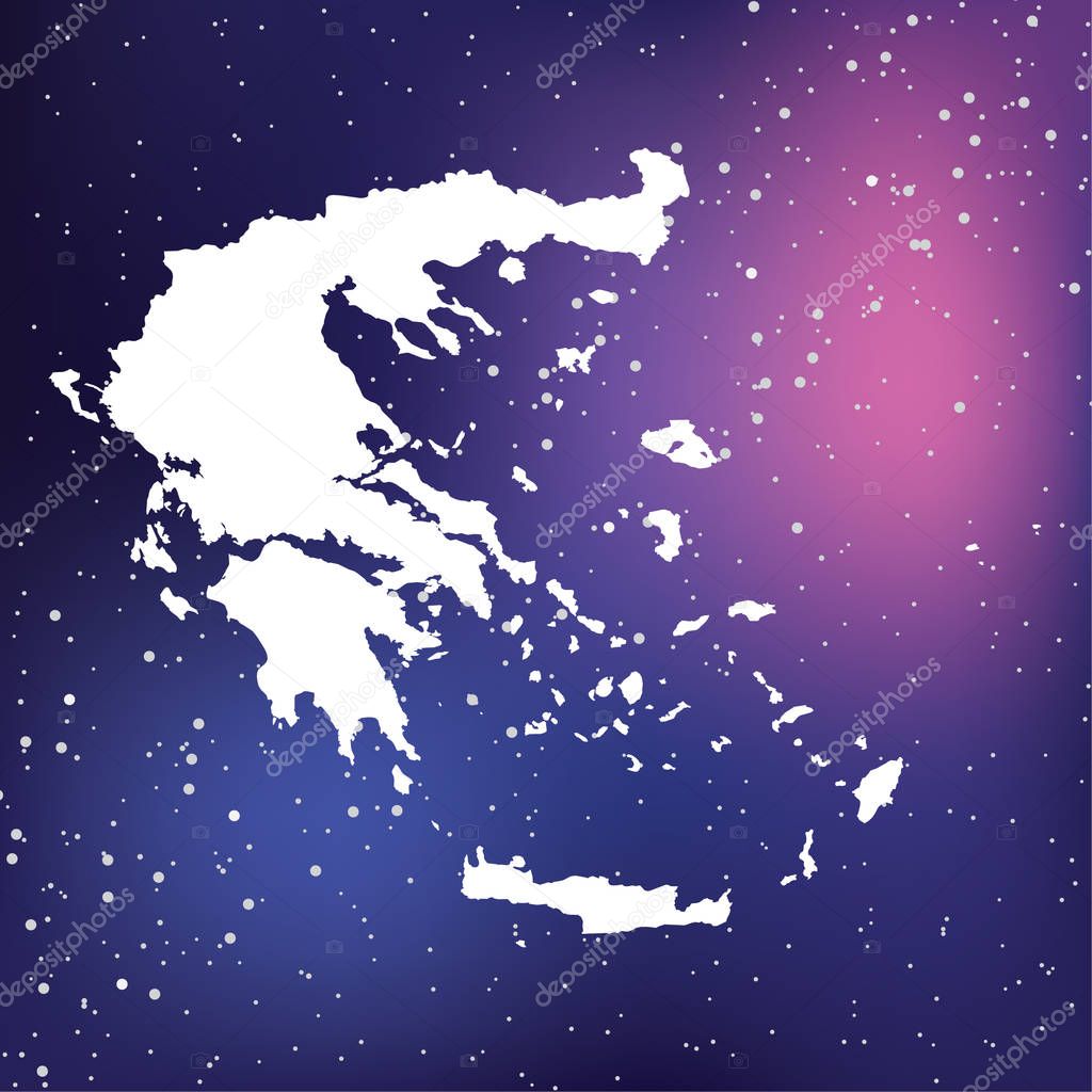 Country Shape Illustration of  Greece