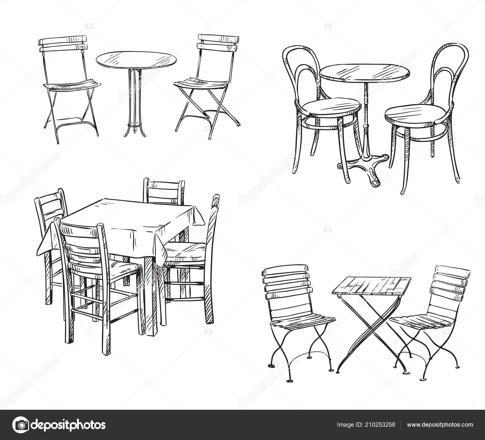 French Pastry Traditional Baked Desserts Black White Vector