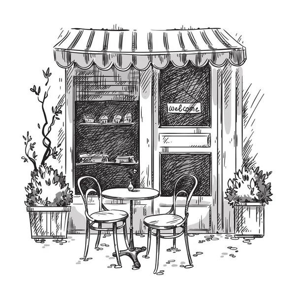 法式糕点 传统烘焙甜点 黑白矢量草图 — 图库矢量图片