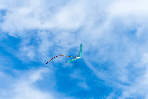 Kites flying in the sky among the clouds.Kite Festival — Stock Photo, Image
