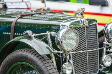 Bedford, Bedfordshire, İngiltere. 2 Haziran 2019. Motorfestivali, Vintage Mg spor araba parçası