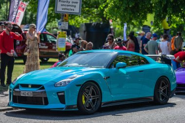 Bedford, Bedfordshire, İngiltere 2 Haziran 2019. Nissan Gtr parçası