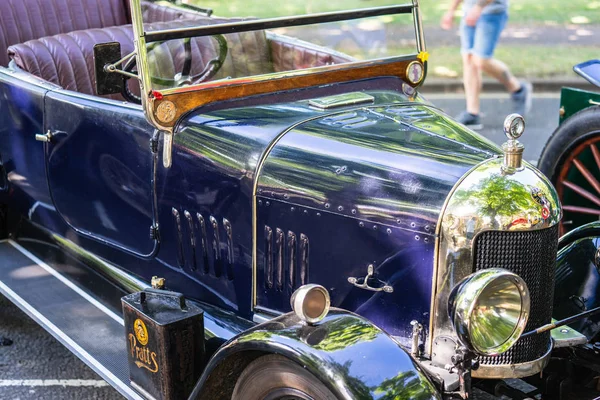Bedford, Bedfordshire, Reino Unido. 2 de junho de 2019. Festival de Motoring, fragmento de um Morris Oxford — Fotografia de Stock
