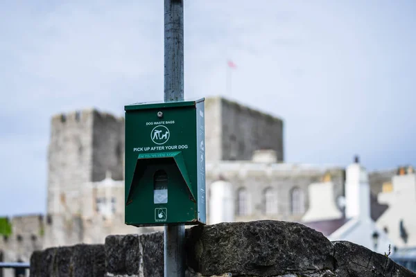 Dog waste bags in Castletown,Isle of Man for responsible owners to dispose of their dogs toilet