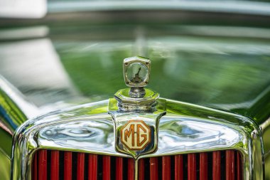 Bedford, Bedfordshire, İngiltere. 2 Haziran 2019. Motorfestivali, Vintage Mg spor araba parçası