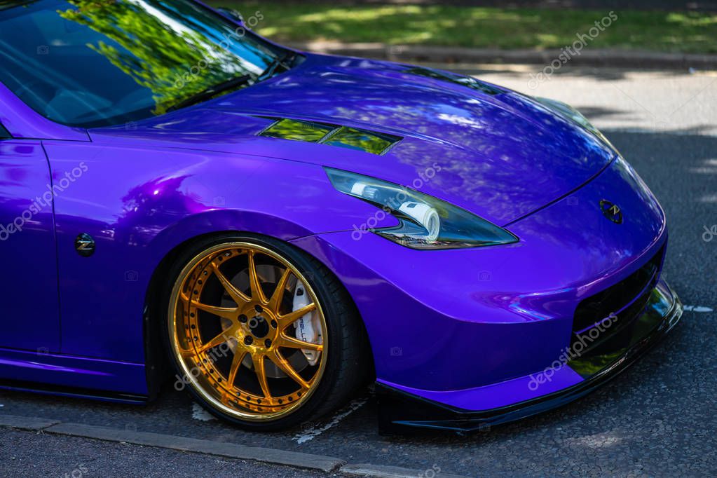 Bedford, Bedfordshire, UK June 2 2019. Fragment of Nissan 350 Z.