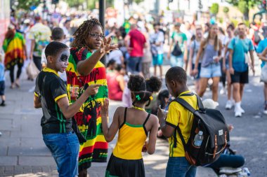 Londra, İngiltere ,25 Ağustos 2019. Notting Hill Carnival aile günü