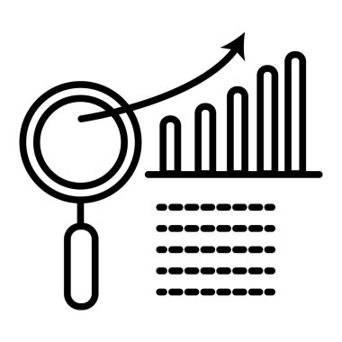 Büyüteç simgesi, vektör çizim grafik