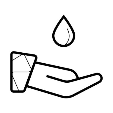 su damlası simgesi, vektör illüstrasyonu