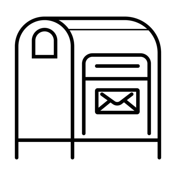 Boîte Aux Lettres Icône Plate Illustration Vectorielle — Image vectorielle