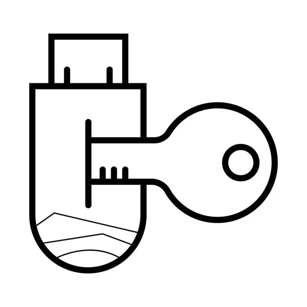 Usb Flash Drive Icon Vektorillustration — Stockvektor