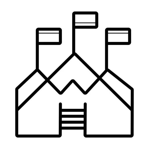 Edificio Icono Plano Ilustración Vectorial — Vector de stock