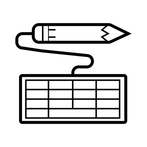 Computertastatur Symbol Vektorillustration — Stockvektor