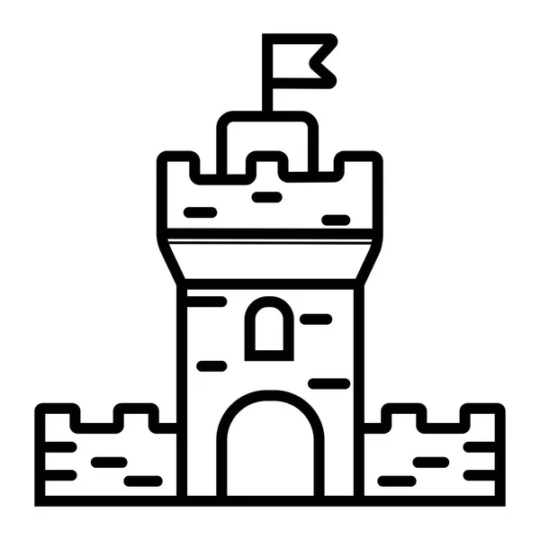 kale düz simgesi, vektör illüstrasyonu