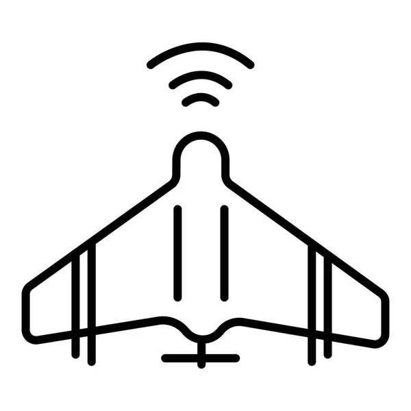 単色の無人機のアイコン 航空技術軍事無人モダンウォー フェア ベクトル イラスト — ストックベクタ
