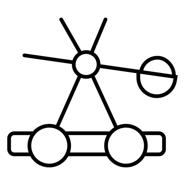 Стара Середньовічна Дерев Яна Значок Катапульти Векторні Ілюстрації — стоковий вектор