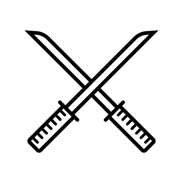 Icône Épée Chinoise Illustration Vectorielle — Image vectorielle