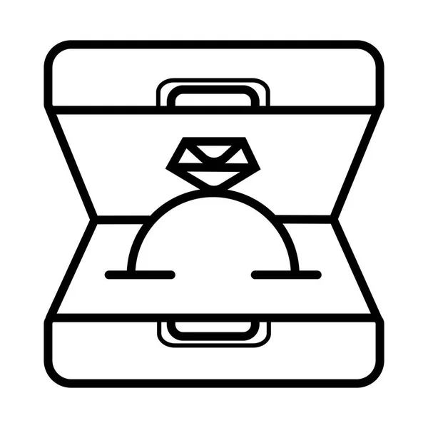 Ringbox Symbol Vektorabbildung — Stockvektor