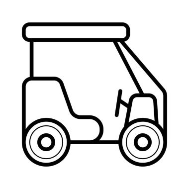 Golf araç simgesini, vektör çizim