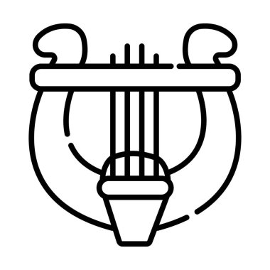 Yaşlı halk İrlandalı liret beyaz arka plan üzerinde vektör illüstrasyon izole