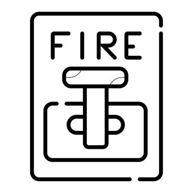 Yangın alarm sistemi, vektör çizim