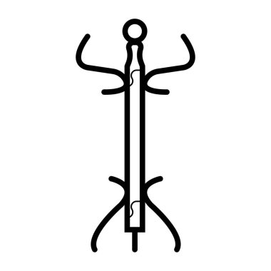 düz elbise askısı, vektör çizim