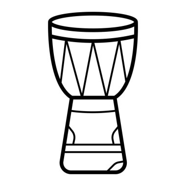 davul düz simgesi, vektör illüstrasyonu