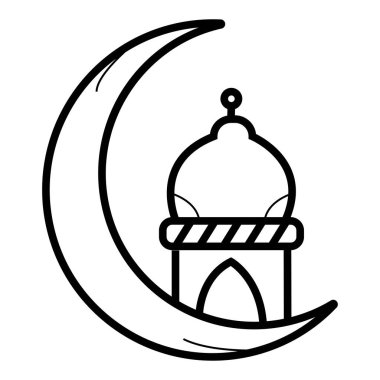  Cami ay kutsal kişilerin resmi, vektör çizim